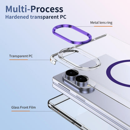 For Galaxy Z Fold8 5G lce Folding Series MagSafe Integrated Clear PC Phone Case - Purple - EDA007451813F