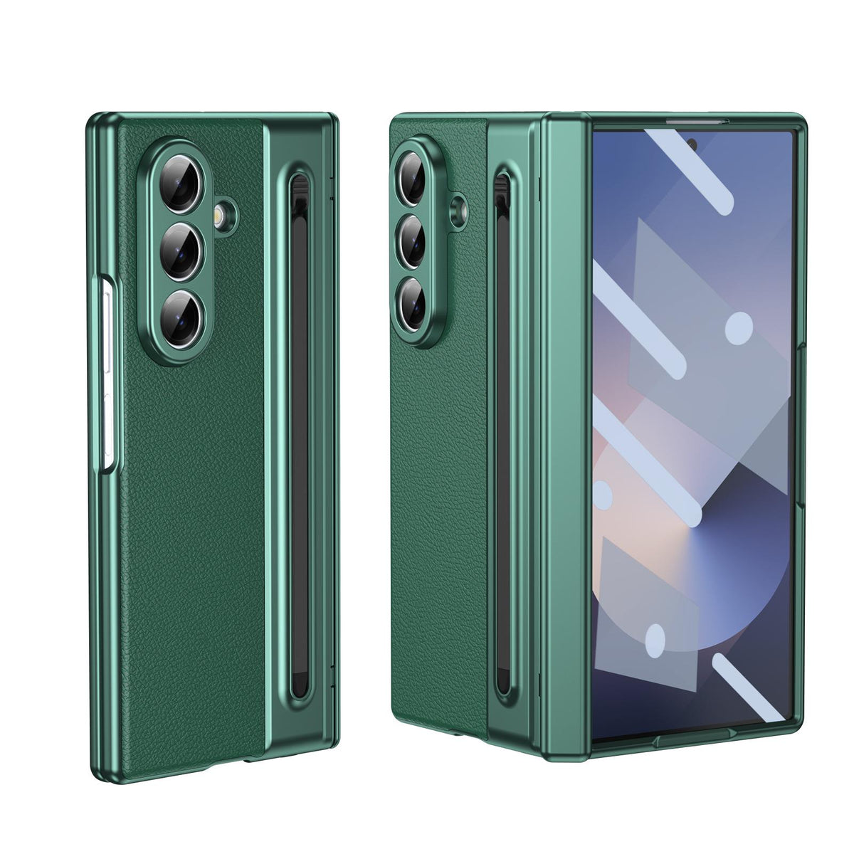 For Galaxy Z Fold8 Ultra 5G Integrated PC + PU Phone Case with Pen / Pen Box - Green - EDA007453006A