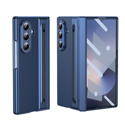 For Galaxy Z Fold8 Ultra 5G Integrated PC + PU Phone Case with Pen / Pen Box - Blue - EDA007453006B