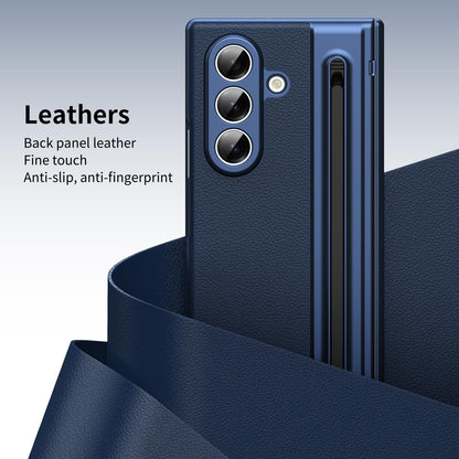 For Galaxy Z Fold8 Ultra 5G Integrated PC + PU Phone Case with Pen / Pen Box - Blue - EDA007453006B