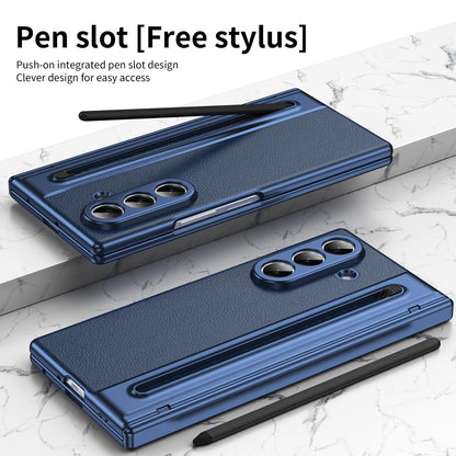 For Galaxy Z Fold8 Ultra 5G Integrated PC + PU Phone Case with Pen / Pen Box - Blue - EDA007453006B