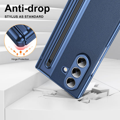 For Galaxy Z Fold8 Ultra 5G Integrated PC + PU Phone Case with Pen / Pen Box - Blue - EDA007453006B