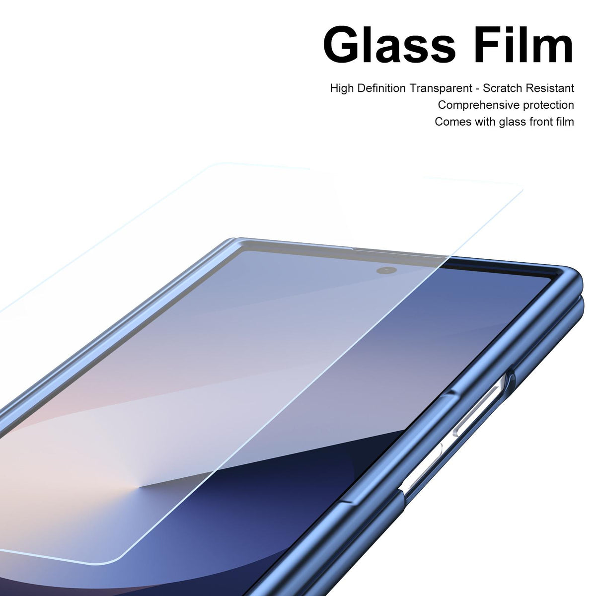 For Galaxy Z Fold8 Ultra 5G Integrated PC + PU Phone Case with Pen / Pen Box - Blue - EDA007453006B