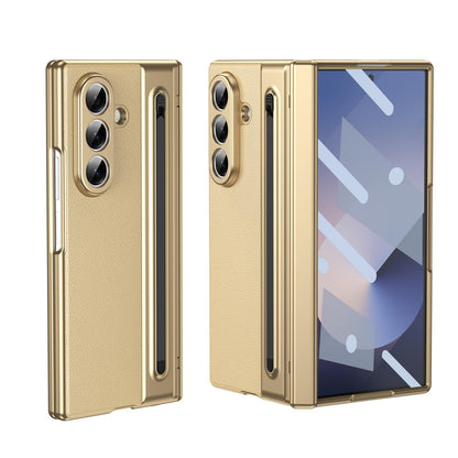For Galaxy Z Fold8 Ultra 5G Integrated PC + PU Phone Case with Pen / Pen Box - Gold - EDA007453006C