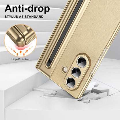 For Galaxy Z Fold8 Ultra 5G Integrated PC + PU Phone Case with Pen / Pen Box - Gold - EDA007453006C