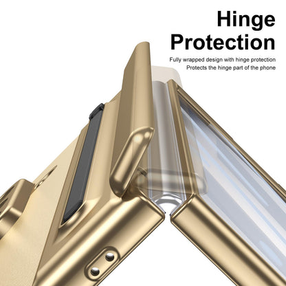 For Galaxy Z Fold8 Ultra 5G Integrated PC + PU Phone Case with Pen / Pen Box - Gold - EDA007453006C