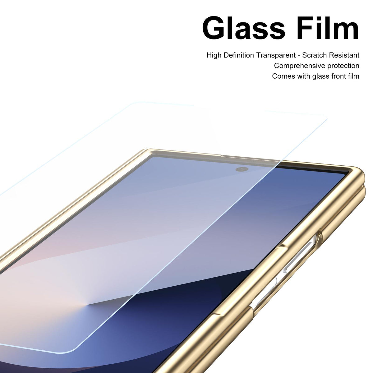 For Galaxy Z Fold8 Ultra 5G Integrated PC + PU Phone Case with Pen / Pen Box - Gold - EDA007453006C