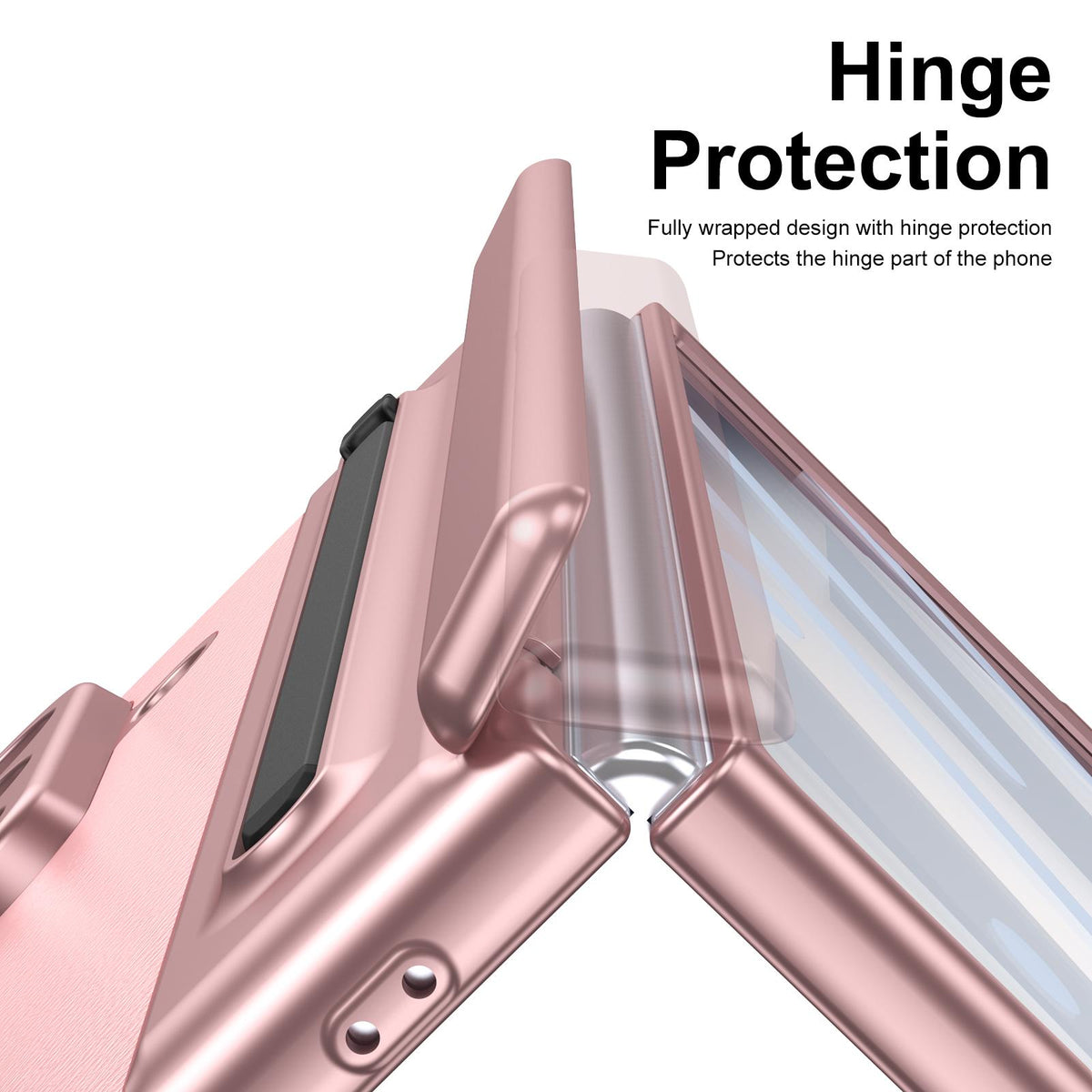 For Galaxy Z Fold8 Ultra 5G Integrated PC + PU Phone Case with Pen / Pen Box - Pink - EDA007453006E