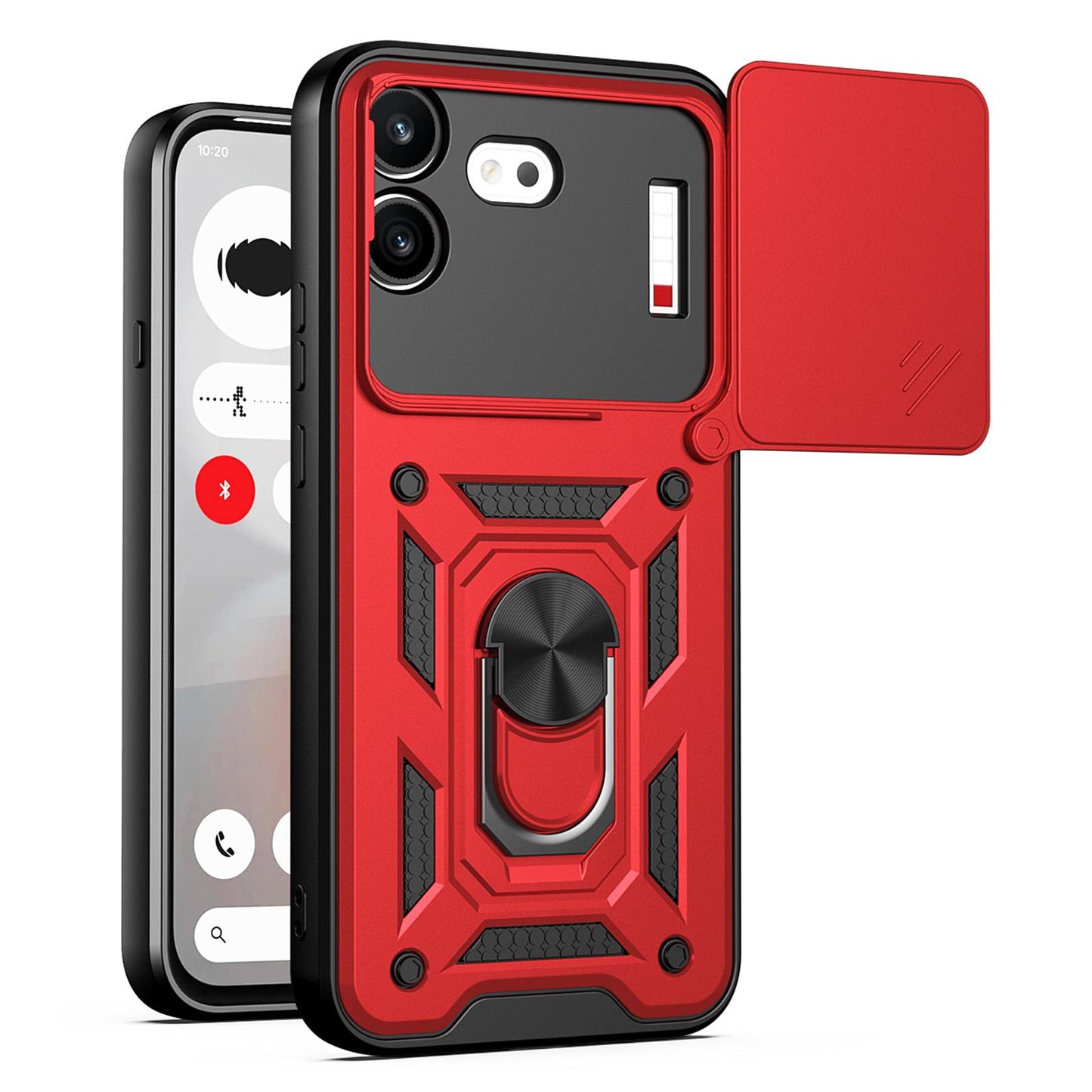 For Nothing Phone 4b Sliding Camera Cover Design TPU+PC Phone Case(Red)
