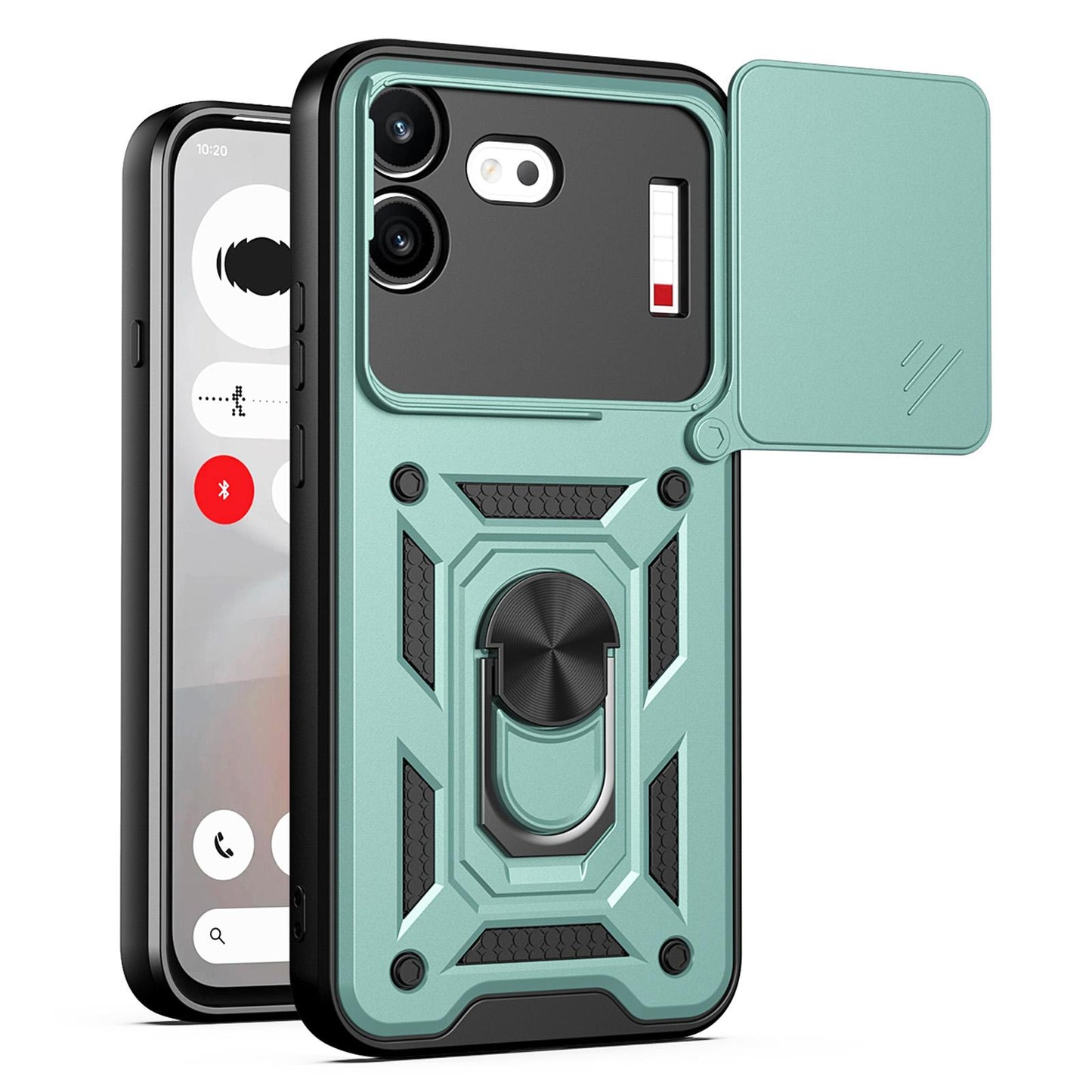 For Nothing Phone 4b Sliding Camera Cover Design TPU+PC Phone Case(Green)