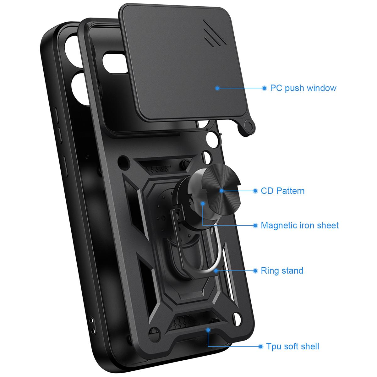 For Nothing Phone 4b Sliding Camera Cover Design TPU+PC Phone Case(Gold)
