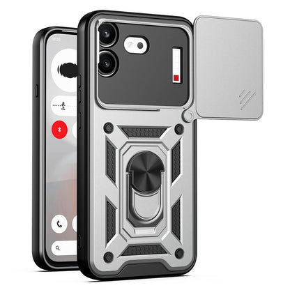 For Nothing Phone 4b Sliding Camera Cover Design TPU+PC Phone Case(Silver)