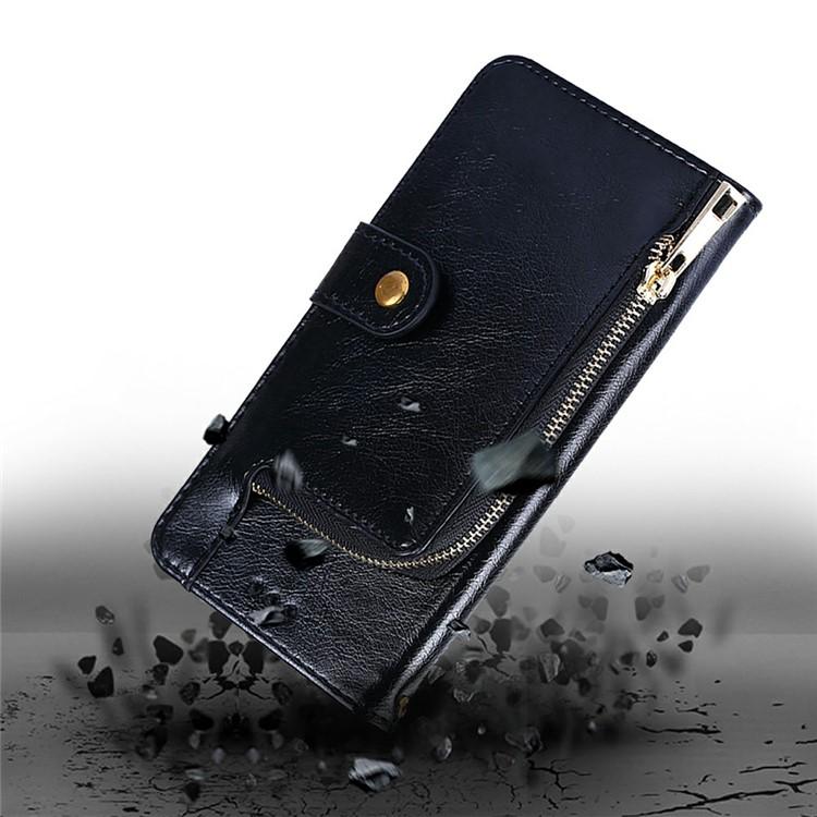 For Redmi K90 Pro Max 5G / Poco F8 Ultra Zipper Bag Leather Phone Case(Black)