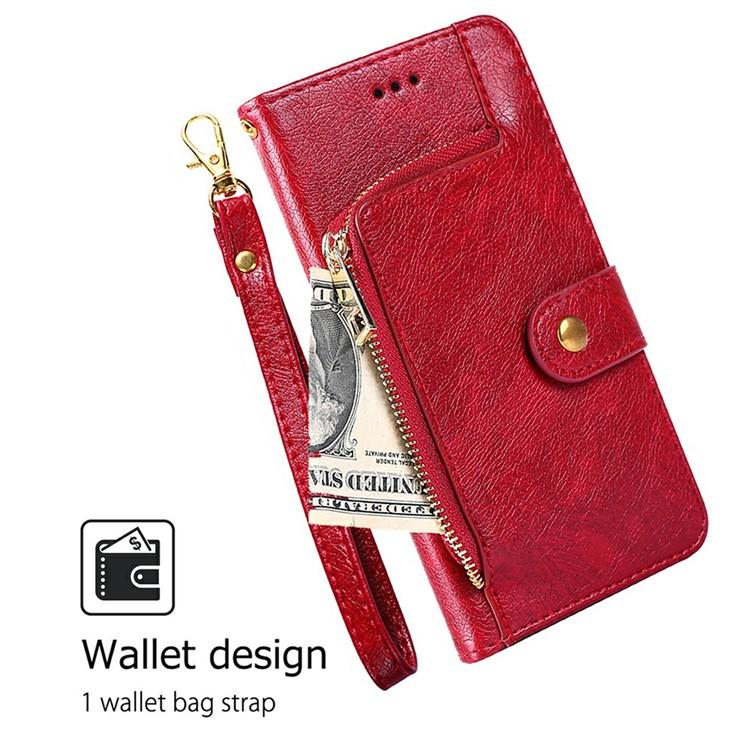For Redmi K90 Pro Max 5G / Poco F8 Ultra Zipper Bag Leather Phone Case(Red)