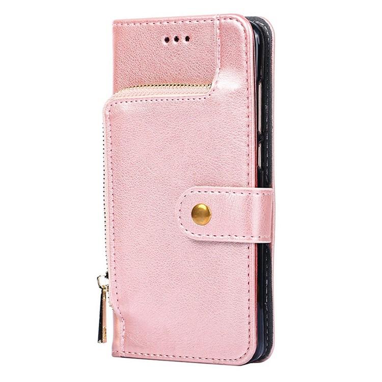 For Redmi K90 Pro Max 5G / Poco F8 Ultra Zipper Bag Leather Phone Case(Rose Gold)
