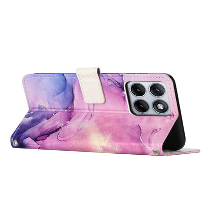 For Motorola Edge 5G 2026 Painted Marble Pattern Leather Phone Case - Purple - EDA007471829E