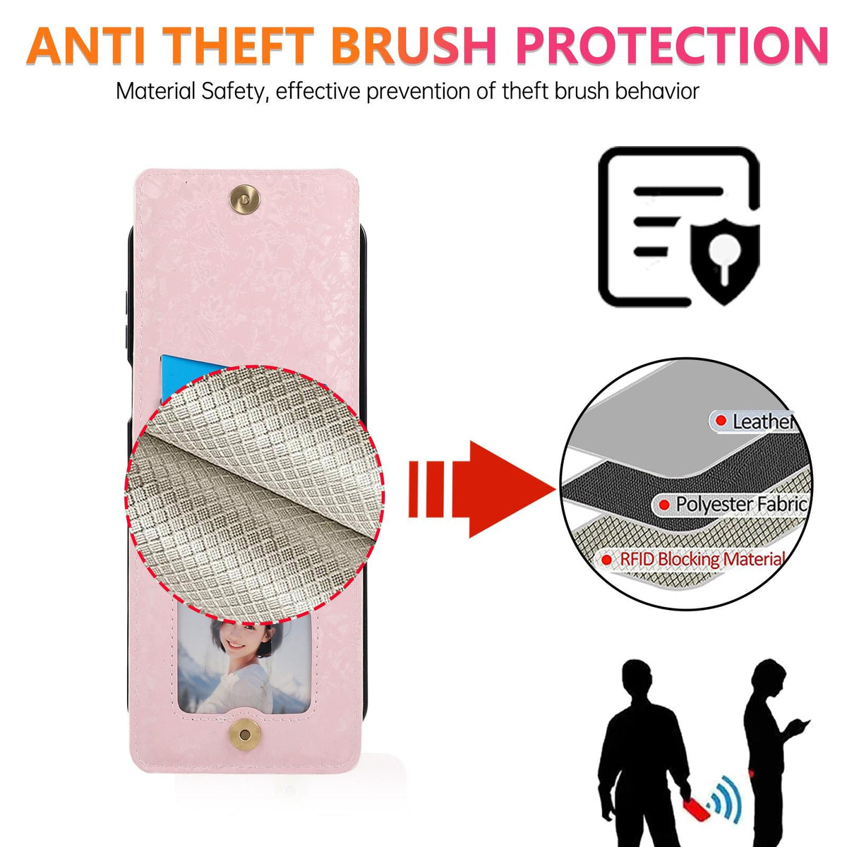 For Galaxy Z Flip8 5G Printed Double Buckle RFID Anti-theft Phone Case - Dried Flower World - EDA007472907B