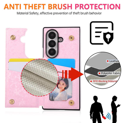 For Galaxy Z Fold8 Ultra 5G Printed Double Buckle RFID Anti-theft Phone Case - Dried Flower World - EDA007472908B