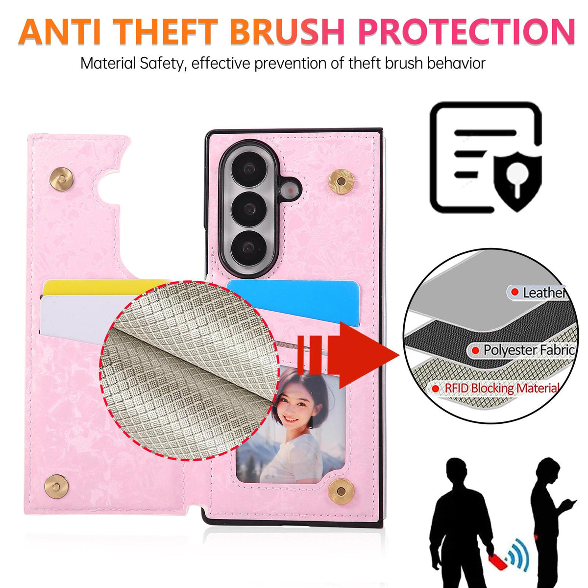 For Galaxy Z Fold8 Ultra 5G Printed Double Buckle RFID Anti-theft Phone Case - Blossoming Flowers - EDA007472908C