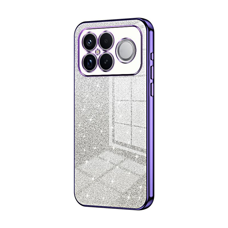 For Redmi K90 Pro Max / Poco F8 Ultra Gradient Glitter Powder Electroplated Phone Case(Purple)