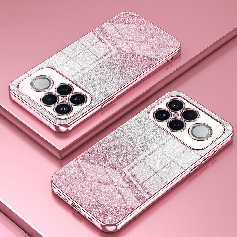 For Redmi K90 Pro Max / Poco F8 Ultra Gradient Glitter Powder Electroplated Phone Case(Pink)