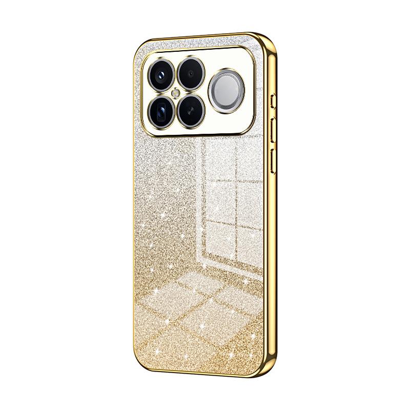 For Redmi K90 Pro Max / Poco F8 Ultra Gradient Glitter Powder Electroplated Phone Case(Gold)