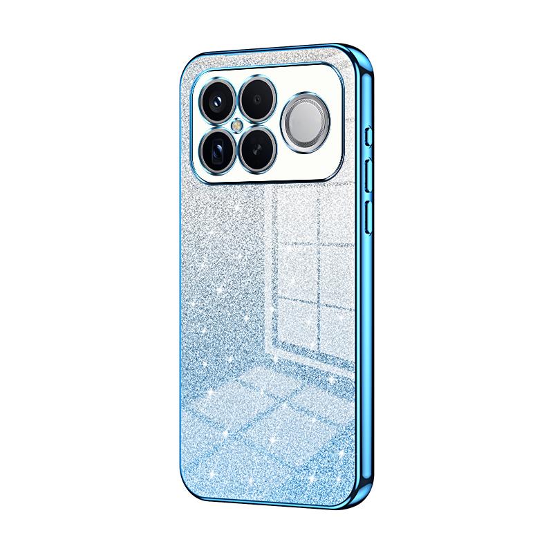 For Redmi K90 Pro Max / Poco F8 Ultra Gradient Glitter Powder Electroplated Phone Case(Blue)