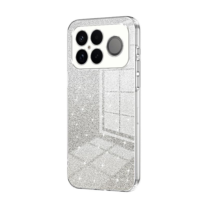 For Redmi K90 Pro Max / Poco F8 Ultra Gradient Glitter Powder Electroplated Phone Case(Transparent)