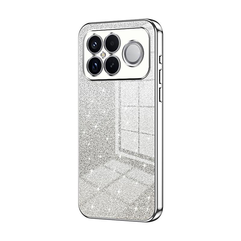 For Redmi K90 Pro Max / Poco F8 Ultra Gradient Glitter Powder Electroplated Phone Case(Silver)