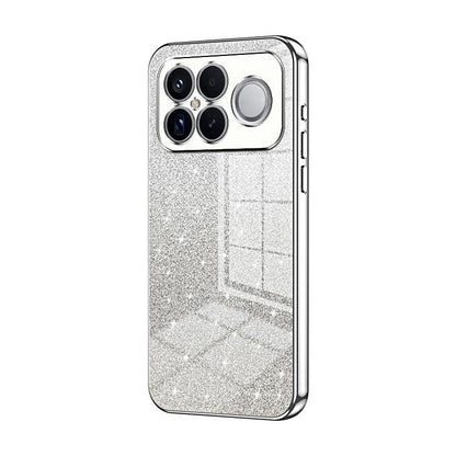 For Redmi K90 Pro Max / Poco F8 Ultra Gradient Glitter Powder Electroplated Phone Case(Silver)