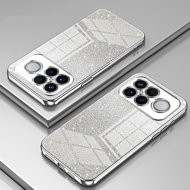 For Redmi K90 Pro Max / Poco F8 Ultra Gradient Glitter Powder Electroplated Phone Case(Silver)