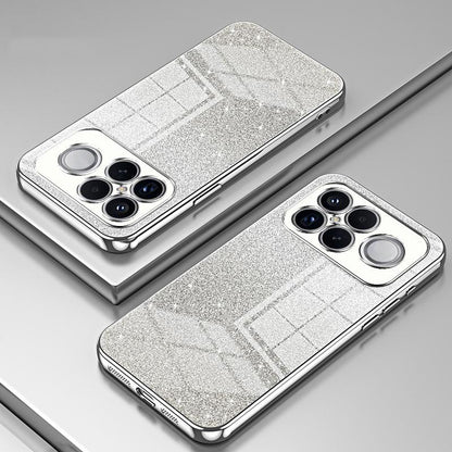 For Redmi K90 Pro Max / Poco F8 Ultra Gradient Glitter Powder Electroplated Phone Case(Silver)