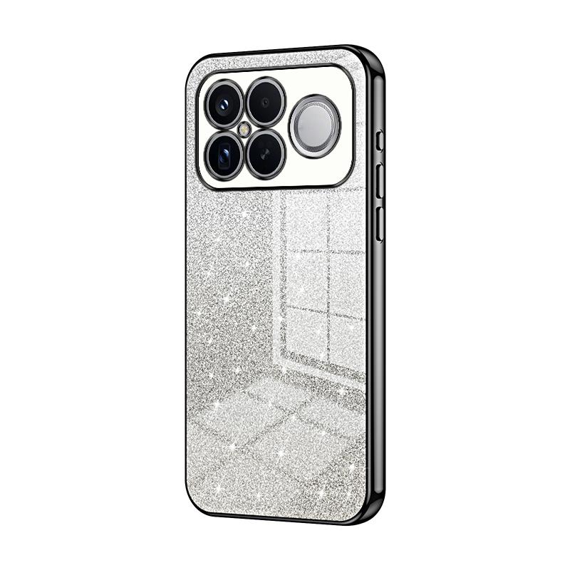 For Redmi K90 Pro Max / Poco F8 Ultra Gradient Glitter Powder Electroplated Phone Case(Black)