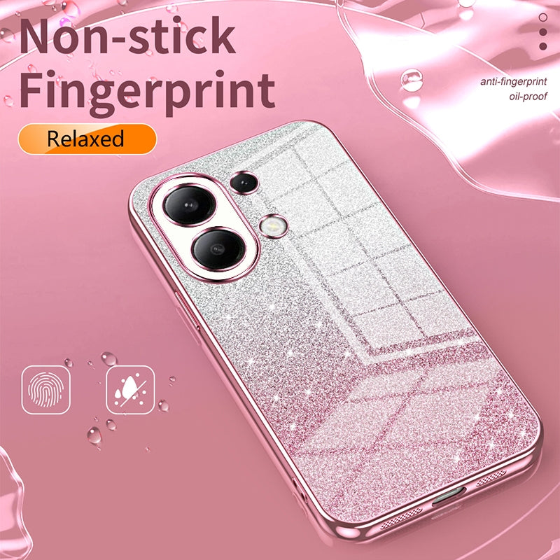 For Redmi K90 Pro Max / Poco F8 Ultra Gradient Glitter Powder Electroplated Phone Case(Black)