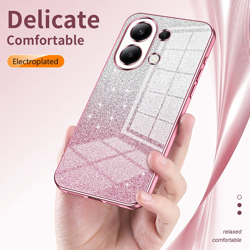For Redmi K90 Pro Max / Poco F8 Ultra Gradient Glitter Powder Electroplated Phone Case(Gold)