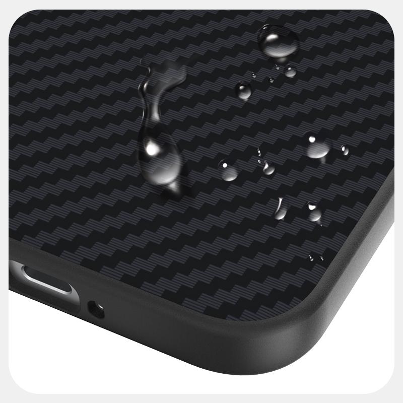 For Redmi K90 Pro Max/Poco F8 Ultra ABEEL C Carbon Fiber Series 6D Micro Relief MagSafe Phone Case(Black Red)
