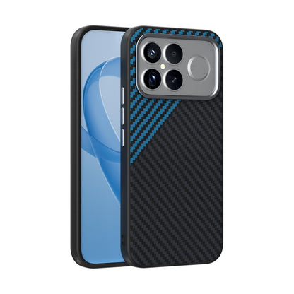 For Redmi K90 Pro Max/Poco F8 Ultra ABEEL C Carbon Fiber Series 6D Micro Relief MagSafe Phone Case(Black Blue)