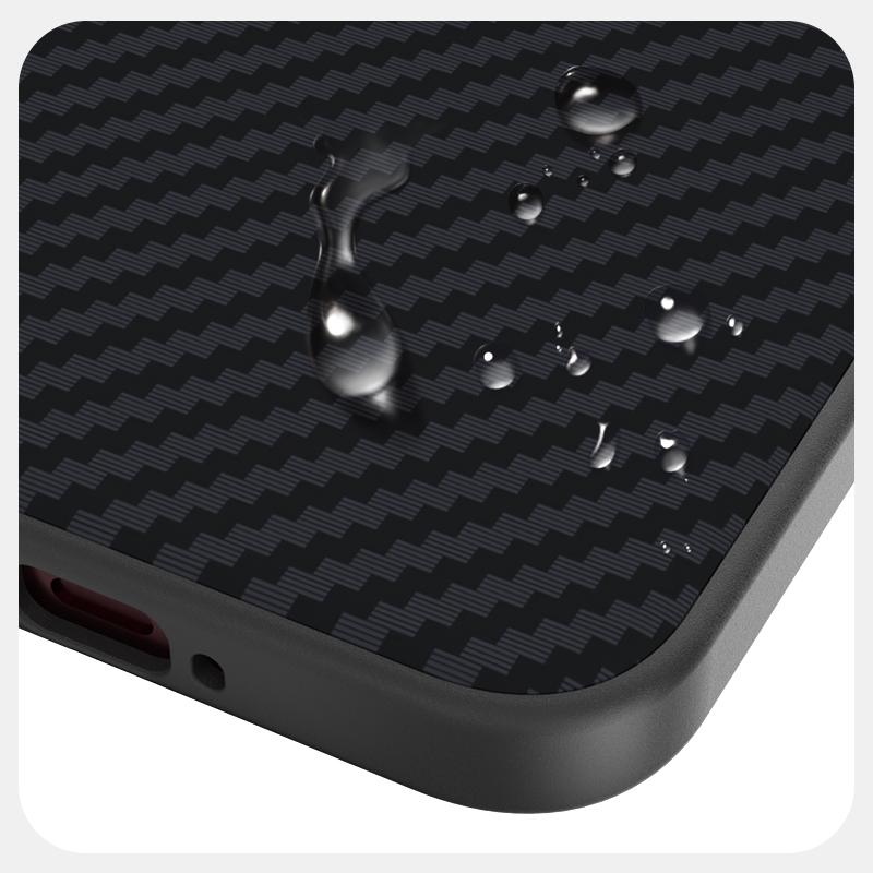 For Redmi K100 Pro Max 5G ABEEL C Carbon Fiber Series 6D Micro Relief MagSafe Phone Case - Black Red - EDA007485308B