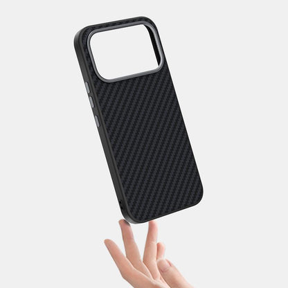 For Redmi K100 Pro Max 5G ABEEL C Carbon Fiber Series 6D Micro Relief MagSafe Phone Case - Black Red - EDA007485308B