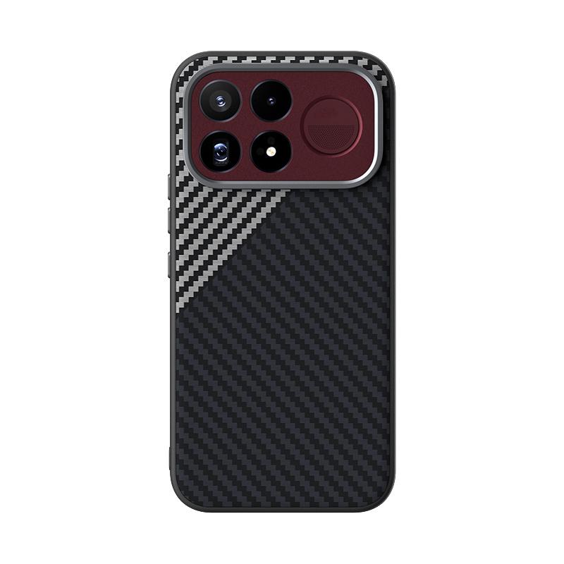 For Redmi K100 Pro Max 5G ABEEL C Carbon Fiber Series 6D Micro Relief MagSafe Phone Case - Black Grey - EDA007485308D