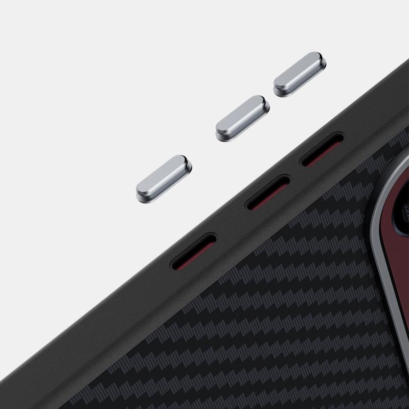 For Redmi K100 Pro Max 5G ABEEL C Carbon Fiber Series 6D Micro Relief MagSafe Phone Case - Black Grey - EDA007485308D