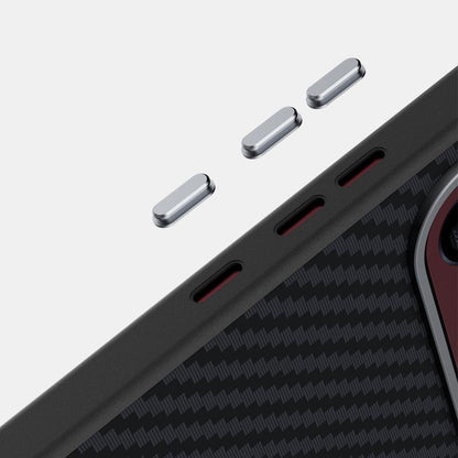 For Redmi K100 Pro Max 5G ABEEL C Carbon Fiber Series 6D Micro Relief MagSafe Phone Case - Black Grey - EDA007485308D