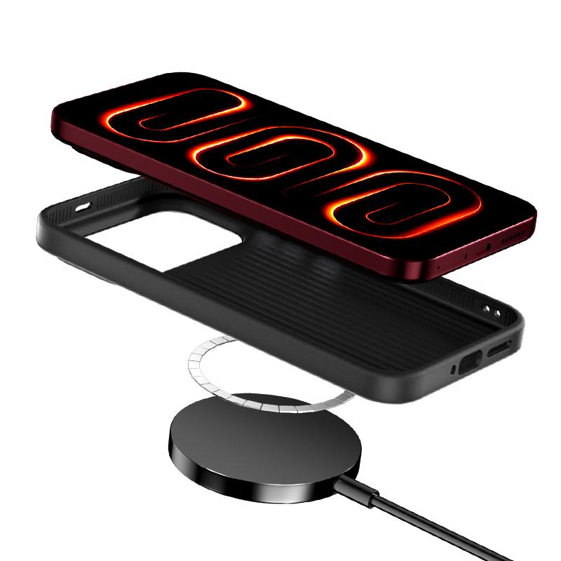For Redmi K100 Pro Max 5G ABEEL C Carbon Fiber Series 6D Micro Relief MagSafe Phone Case - Black Grey - EDA007485308D