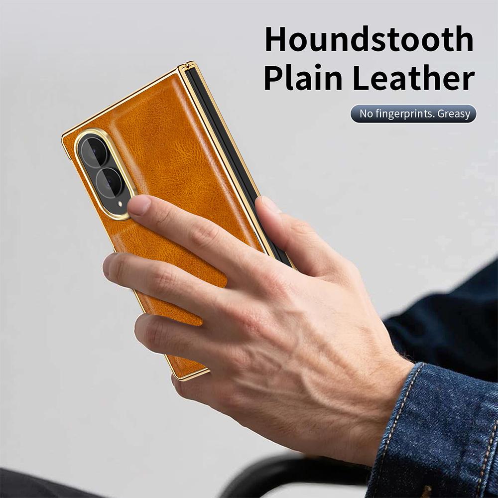 For Galaxy Fold8 5G VIETAO Crazy Horse Texture PU Phone Case - Green - EDA007501207E