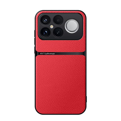 For Redmi K90 Pro Max / Xiaomi Poco F8 Ultra 5G Litchi Leather Magnetic Full Coverage Shockproof Phone Case(Red)