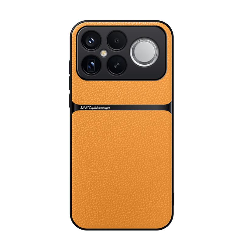 For Redmi K90 Pro Max / Xiaomi Poco F8 Ultra 5G Litchi Leather Magnetic Full Coverage Shockproof Phone Case(Yellow)