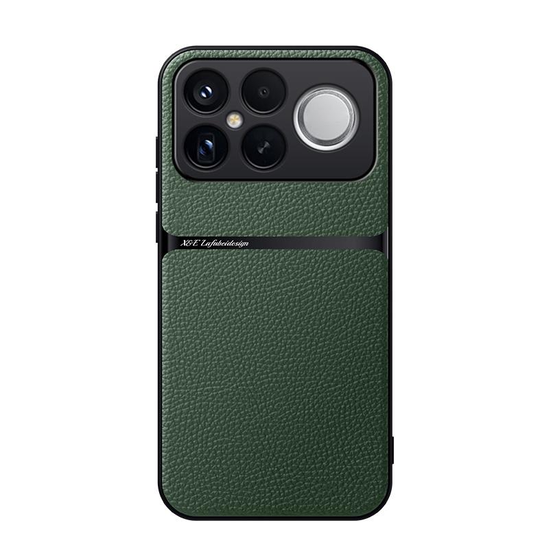 For Redmi K90 Pro Max / Xiaomi Poco F8 Ultra 5G Litchi Leather Magnetic Full Coverage Shockproof Phone Case(Green)