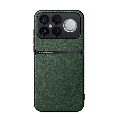 For Redmi K90 Pro Max / Xiaomi Poco F8 Ultra 5G Litchi Leather Magnetic Full Coverage Shockproof Phone Case(Green)