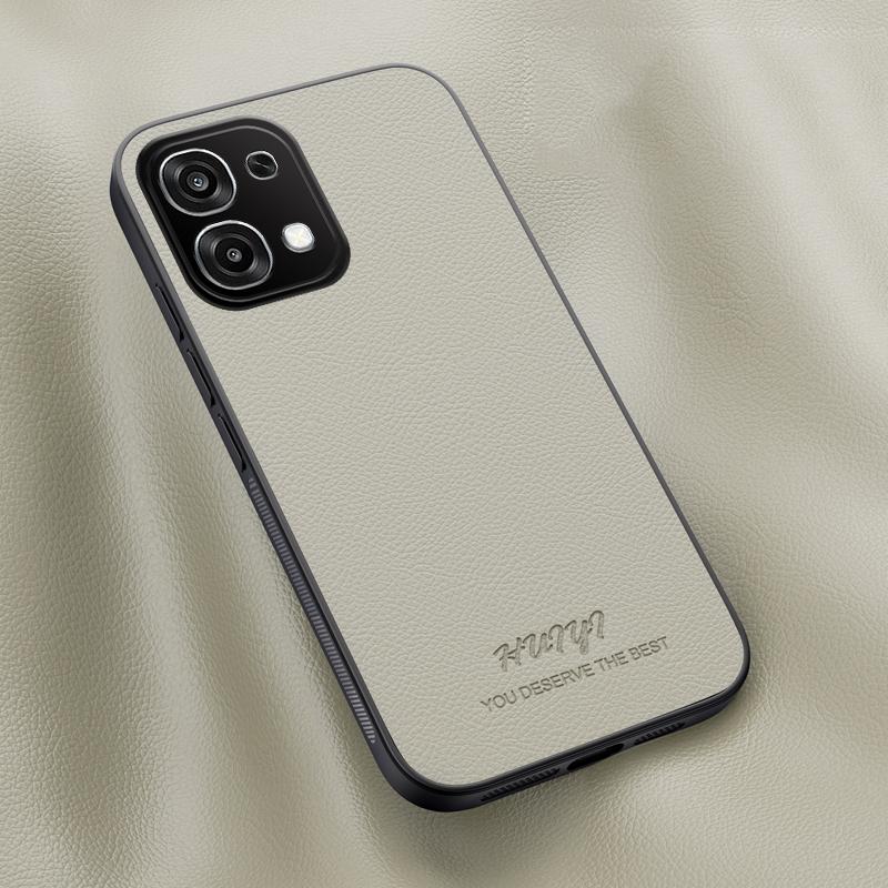 For OPPO A6 Pro Global HUIYI Leather Magnetic Phone Case - White - EDA007505216D