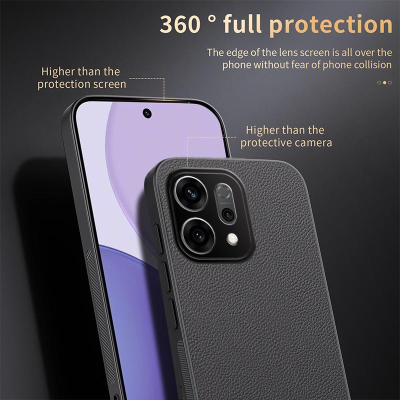 For OPPO Reno14 Pro Global HUIYI Leather Magnetic Phone Case - Grey - EDA007505230C